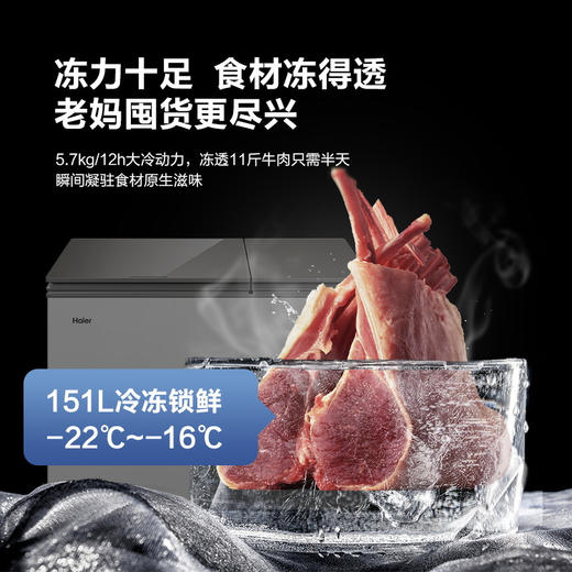 海尔212升双温冷藏冷冻柜 双温冷藏冷冻 家用商用 一级能效 节能低噪冰柜冷柜FCD-212XER 商品图3