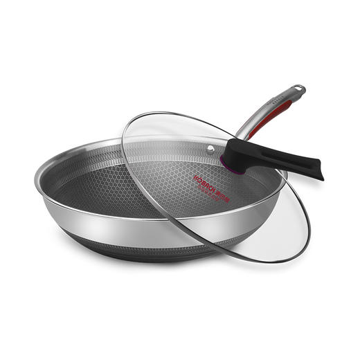 康巴赫双面花纹薇娅联名款第四代316不锈钢炒锅KG-DT32C 商品图0