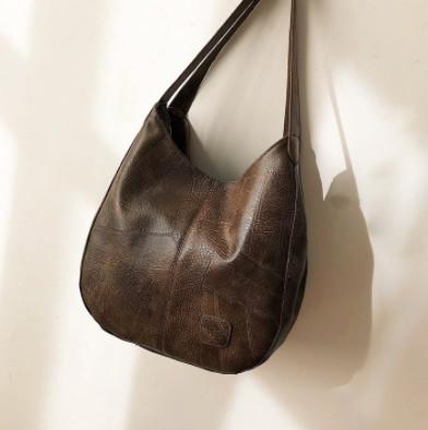 XS复古软皮质单肩包百搭单肩包简约手提托特包 商品图8