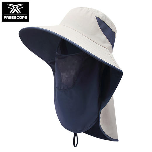 户外速干渔夫帽护颈护脸透气防晒帽男女夏季旅游太阳大码钓鱼帽子 商品图0