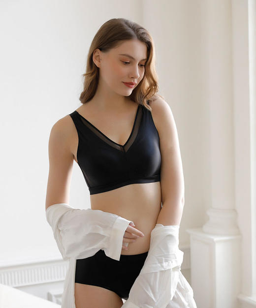 （299元/2件）6A级桑蚕丝聚拢深V文胸53063 商品图4