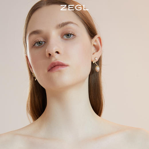 ZEGL设计师草莓季系列花朵耳环女2022年新款潮耳钉925银针耳饰品 商品图2