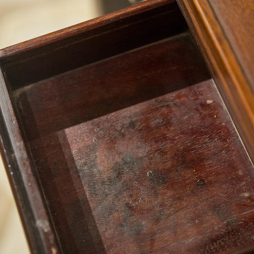 民国 红木透雕灵芝纹带屉棋牌桌 商品图3