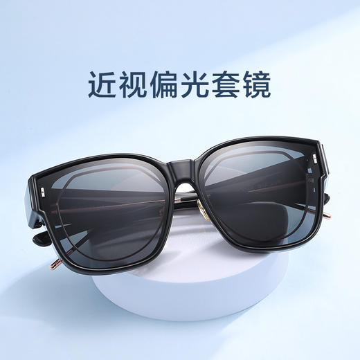 普莱斯PR20001 TR90 近视人群专用太阳镜  圆方型框 商品图9
