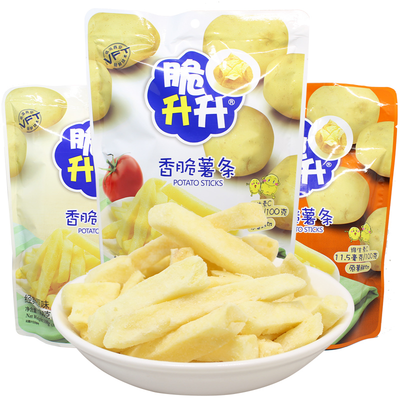 100g脆升升薯条原味 原切工艺 肉多量足