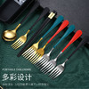 学生便携式不锈钢餐具三件套成人筷子勺子套装上班族勺叉筷套装 商品缩略图2