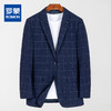 【经典格纹】罗蒙小西装外套男春夏商务休闲修身格子西服男士单西便服 商品缩略图0
