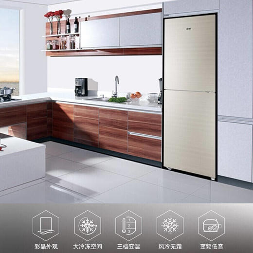 海尔两门双门冰箱一级能效风冷无霜变频节能家用BCD-309WMCO 商品图2