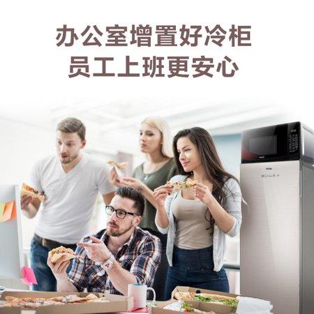 海尔152升 分区大抽屉 防串味家用立式冷冻柜 冷冻冰箱 高端冰柜 茶叶柜 母乳储存柜 银色BD-152WG 商品图3