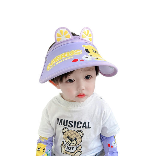 【宝宝空顶太阳帽】夏季卡通男女童防晒帽 儿童空顶帽透气吸汗凉爽帽 商品图4