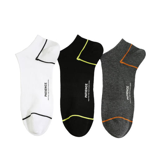 【2双装 6双6折】男丨男士新款短筒棉袜休闲运动袜夏季短袜薄款船袜男袜【2211306】 商品图0