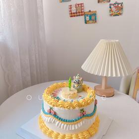 小老鼠立体小动物复古蛋糕-低糖处理无添加