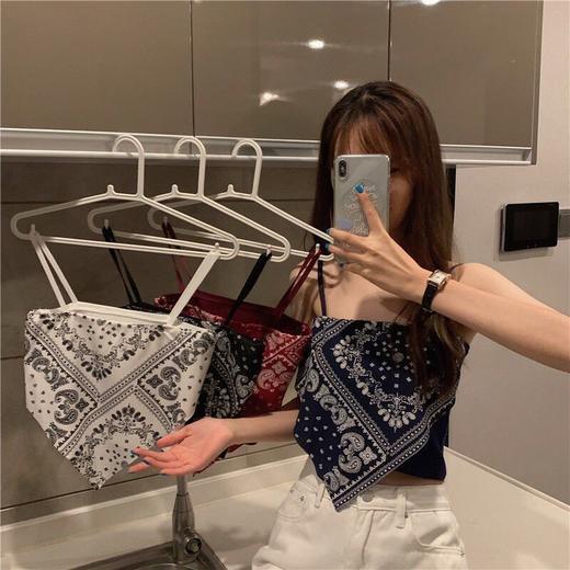 黛唯梵辣妹丝巾腰果花吊带背心2件优惠装女设计感小众内搭外穿炸街减龄时尚上衣服国庆清明出游 商品图7