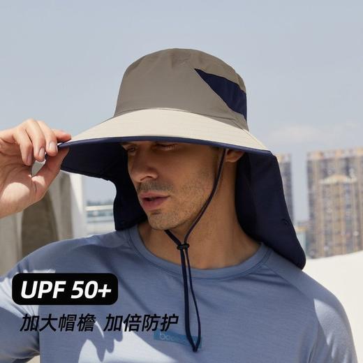 户外速干渔夫帽护颈护脸透气防晒帽男女夏季旅游太阳大码钓鱼帽子 商品图1