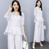GYH  qjr557棉麻套装气质时尚休闲洋气减龄阔腿裤两件套 商品缩略图3