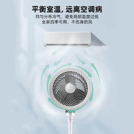 艾美特 空气循环扇 电风扇 家用落地扇 商品图4