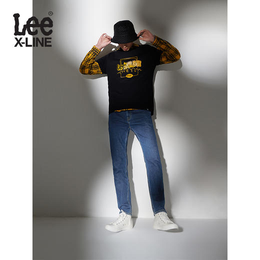 【尺码28-29，38】LeeXLINE 21春夏705标准中腰小直脚蓝色男牛仔裤LMR7056UWCAR 商品图0