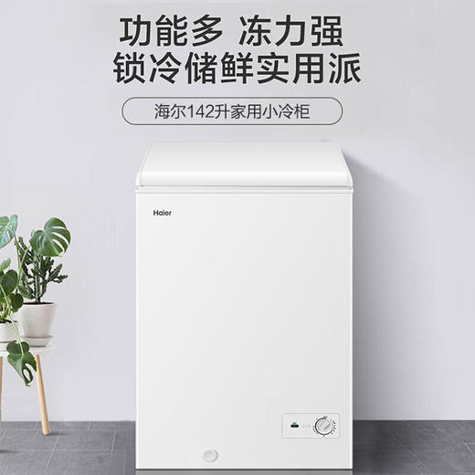 海尔冷柜 家用小型冰柜142升 冷柜一机六用宽幅调温3D逆循环速冷技术抑菌防霉门封BC/BD-142GHZ 商品图0