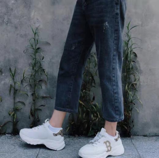 MLB  男女情侣老爹鞋 复古老花NY纽约洋基队 休闲鞋增高小白鞋 21年夏季新款  3ASHCM11N-43BGD 商品图1