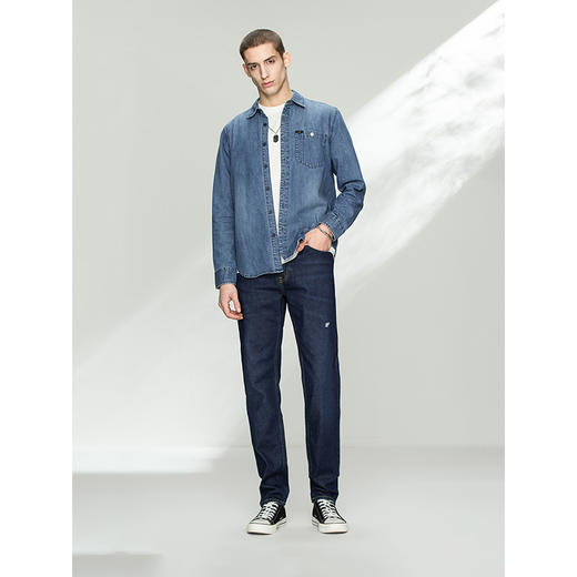 Lee商场同款21春夏新731舒适中腰小直脚深蓝男牛仔裤L147316UWBGS 商品图2