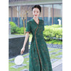端庄古典，香云纱长款连衣裙旗袍JLM-2120 商品缩略图1