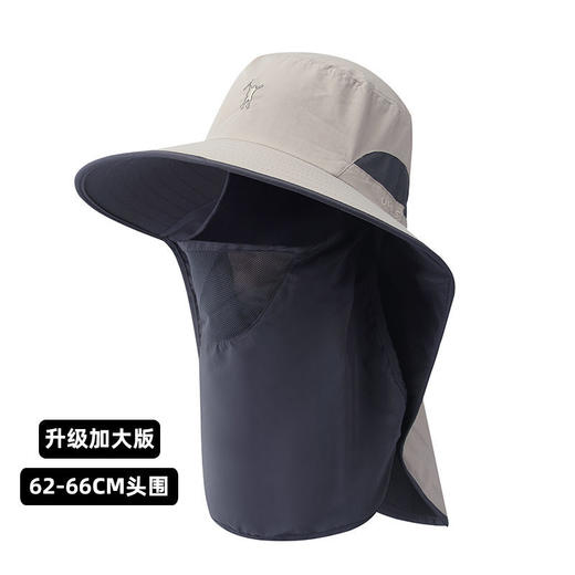 户外速干渔夫帽护颈护脸透气防晒帽男女夏季旅游太阳大码钓鱼帽子 商品图2