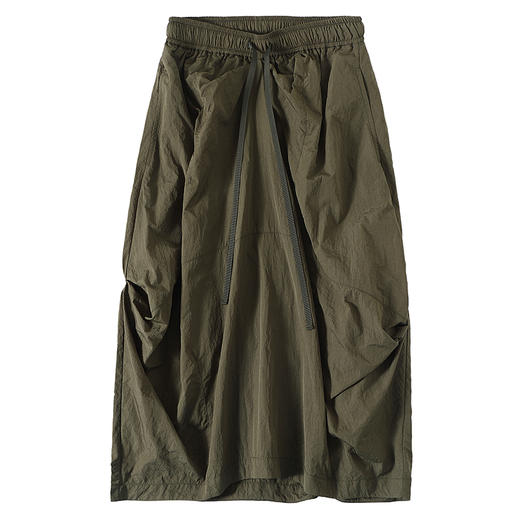CryingCenter 山系户外军旅风 轻结构褶皱半身裙长裙 商品图4