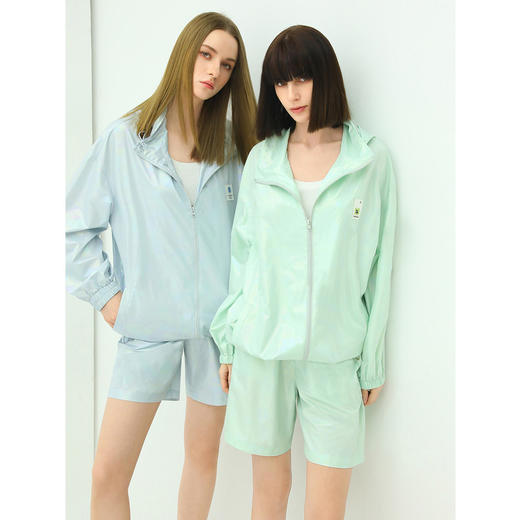 COCOBELLA幻彩连帽遮阳衫外套短裤两件套女轻薄休闲套装FS600 商品图3