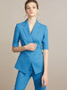 wq夏天高端气质时尚蓝西装套装女套裤职业装短袖西服商务气质正装 商品缩略图3