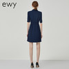 ewy夏季新款藏青色职业连衣裙女修身显瘦气质短袖西装裙工装正装 商品缩略图3