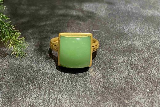 【御珠宫坊】金镶碧玉戒指 商品图6