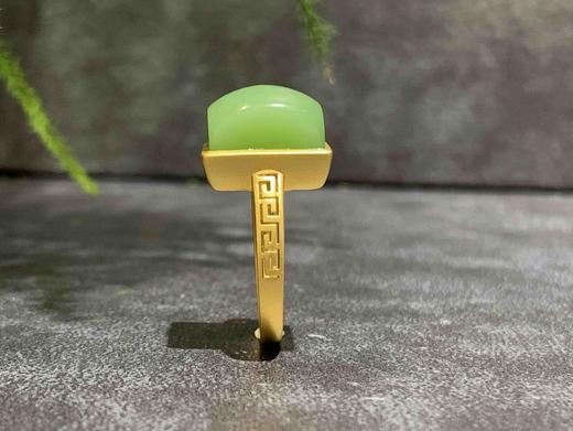 【御珠宫坊】金镶碧玉戒指 商品图5