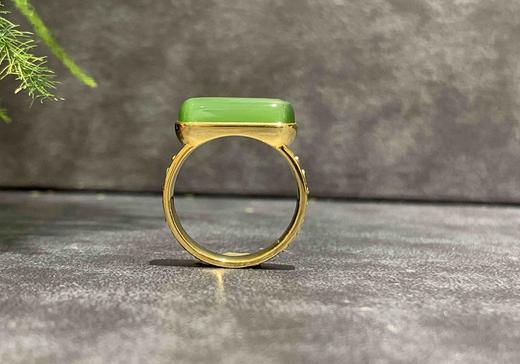 【御珠宫坊】金镶碧玉戒指 商品图2