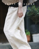 PETIT SCHAN小闪 CLO#081 Time Garden 时光花园 纯亚麻白/象牙白/柠檬黄纯亚麻松紧腰抽绳休闲长裤 商品缩略图13