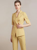 wq夏季高端黄色短袖西装套装女总裁职业装气质时尚西服女正装套裤 商品缩略图0