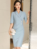 夏正装职业连衣裙工作服气质薄款西装裙工装美容院裙子OL高端女装 商品缩略图2