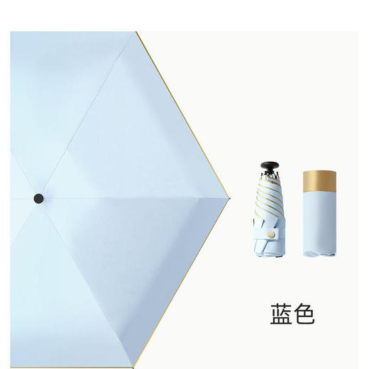 2022新款金边拇指伞五折超轻迷你小巧便携黑胶降温遮阳伞防晒防紫外线太阳伞 商品图8
