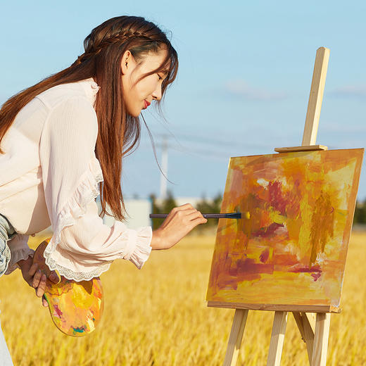 中盛画材820水粉画笔套装丙烯油画水彩颜料画笔尼龙排笔套装平头初学美术生专用6支套装 商品图4