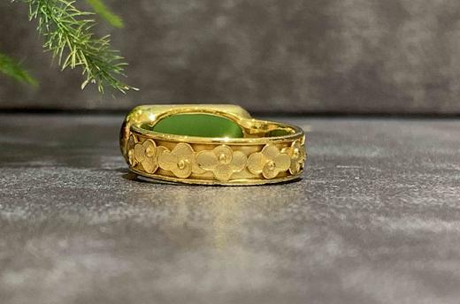 【御珠宫坊】金镶碧玉戒指 商品图3