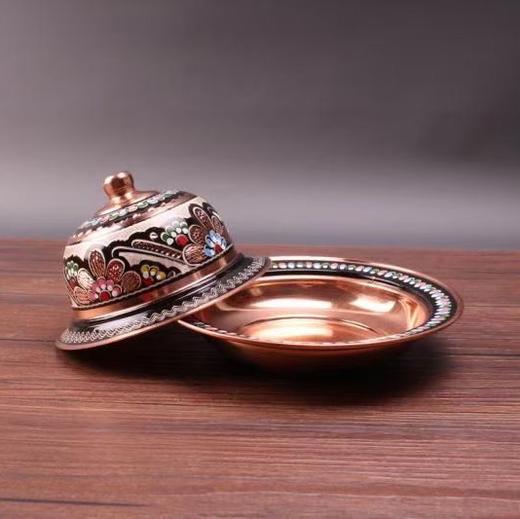 320666手工紫铜雕花珐琅彩-罐11cm*15.5cm 商品图1