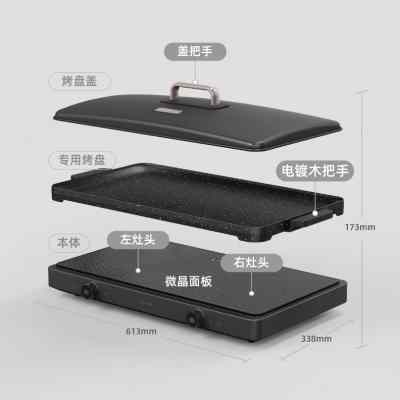 适盒多功能料理锅一体锅家用聚嗨电烤盘烤肉火锅烧烤料理锅聚嗨炉 商品图4