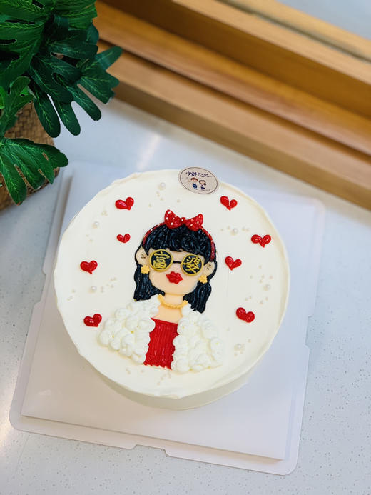 手绘富婆奶油蛋糕 下单前请仔细阅读商品详情 商品图0