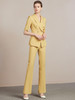 wq夏季高端黄色短袖西装套装女总裁职业装气质时尚西服女正装套裤 商品缩略图3