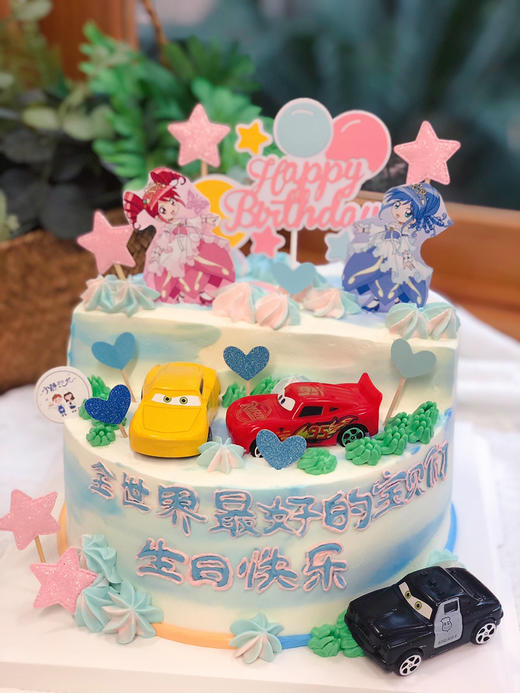 梯形汽车总动员麦昆奶油蛋糕 商品图1