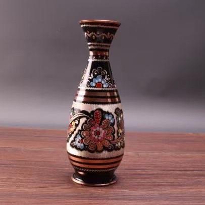 320658手工紫铜雕花珐琅彩-瓶H 13/4* 商品图0