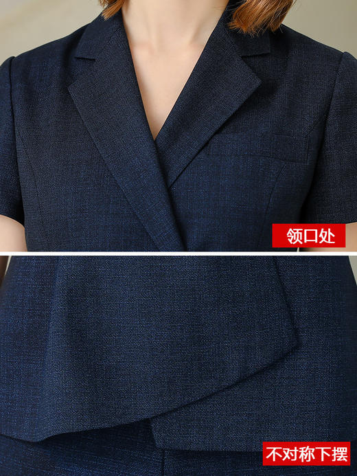 夏季职业装女总裁套装高级感西装气质女神范高端西服短袖工作服ol 商品图4