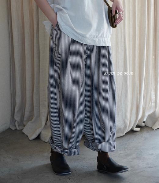 Harvesty定番条纹波波裤 商品图12