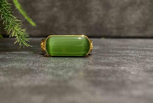 【御珠宫坊】金镶碧玉戒指 商品图1