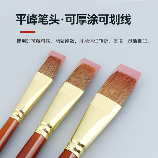 中盛画材 考试荐 平峰狼毫833水粉笔水粉笔套装 水彩笔丙烯笔 商品图1