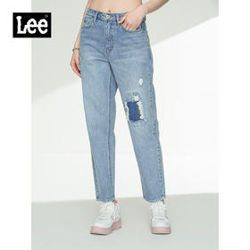 Lee商场同款101+系列411舒适浅蓝女牛仔裤男友酷LWZ4115PCAUV